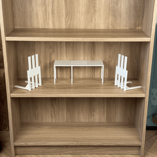 Animation du réhausseur modulable en impression 3D pour mangas, création d’une seconde rangée visible sur étagère
