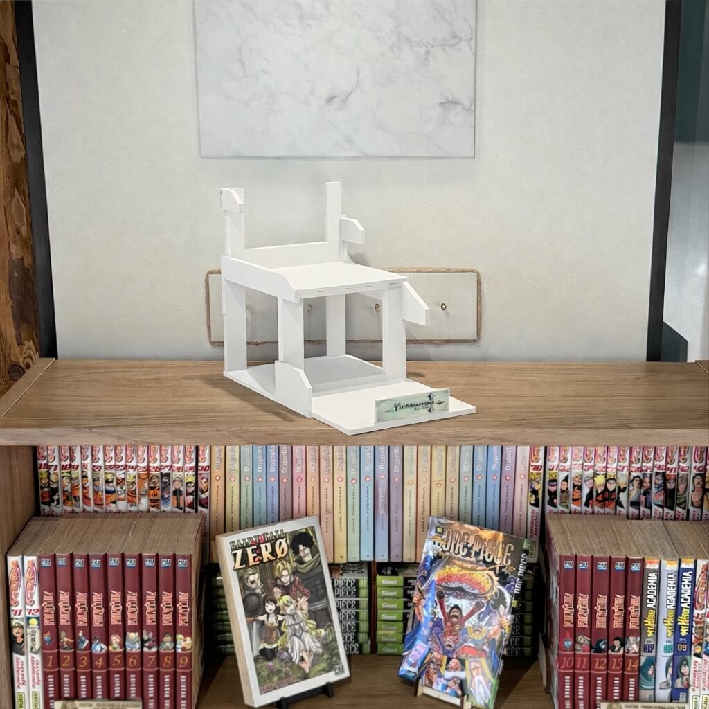 Tiroir de rangement manga TirManga blanc taille M installé sur étagère