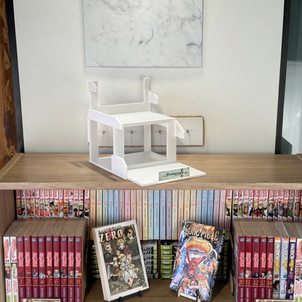 Tiroir de rangement manga TirManga blanc taille XL installé sur étagère